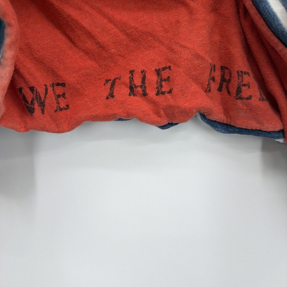 Free People We the Free Double Lined S Hoodie Faded Navy Striped Nautical Beach - Picture 6 of 9